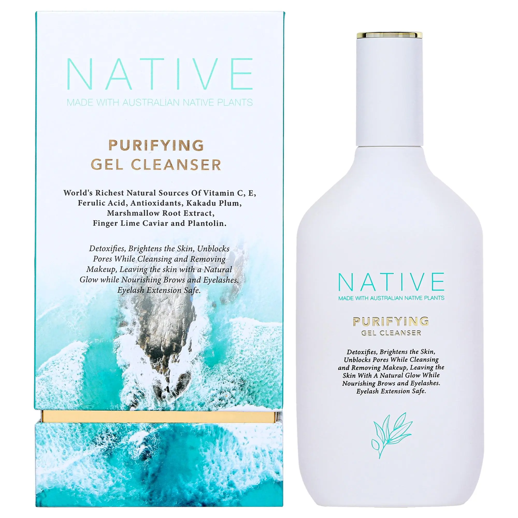 Klara Native Purifying Facial Cleanser Gel - 4.05 oz Nourishing Makeup Remover for Women, Promotes Natural Glow