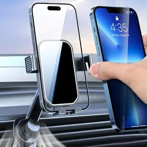 Car Phone Holder Air Vent Phone Mount, Air Vent Clip Cellphone Holder, Compatible With iPhone 17 16 15 14 13 12 Pro Max Mini Plus, iPhone 11 SE XS XR 8 7 6 6S Smartphone, Black Red