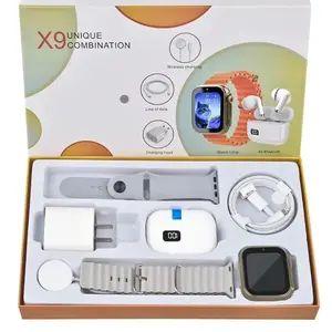 (Only 30 pack)Chargeable Wearable Set: Smartwatch, Bluetooth Headphones, 20W Wall Charger, Type-C Charging Line, Adapter & Audio Support – Mini Lightweight Combo