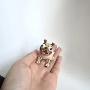 3D Printed Dog Statue Collectible, Figurine, Cute Cartoon Figurine, Desktop Ornament, Versatile Room Decoration, Suitable for Ages 14 and Up, Cute Collectible Figurines