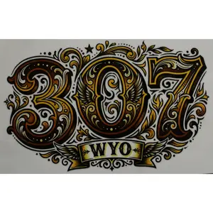 307 Wyoming Sticker 6in x 3.75in Windshield Decal UV