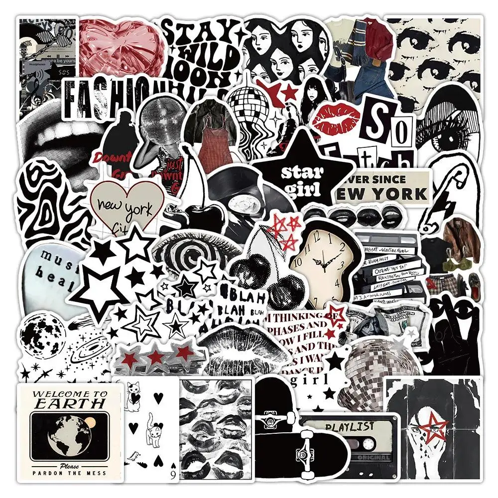 52 Pcs Y2k Aesthetic Stickers - Vintage 2000s Decor Decals for Journals, Cellphone, Phone Cases & Laptops Papery Pop Store