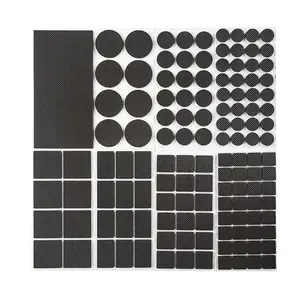 Non Slip Furniture Pads - Round, Square, Rectangle,  129 Pieces Furniture Grippers Chair Leg Pads Self Adhesive Rubber Chair Feet- Anti Scratches Furniture Pads for Hardwood Floors