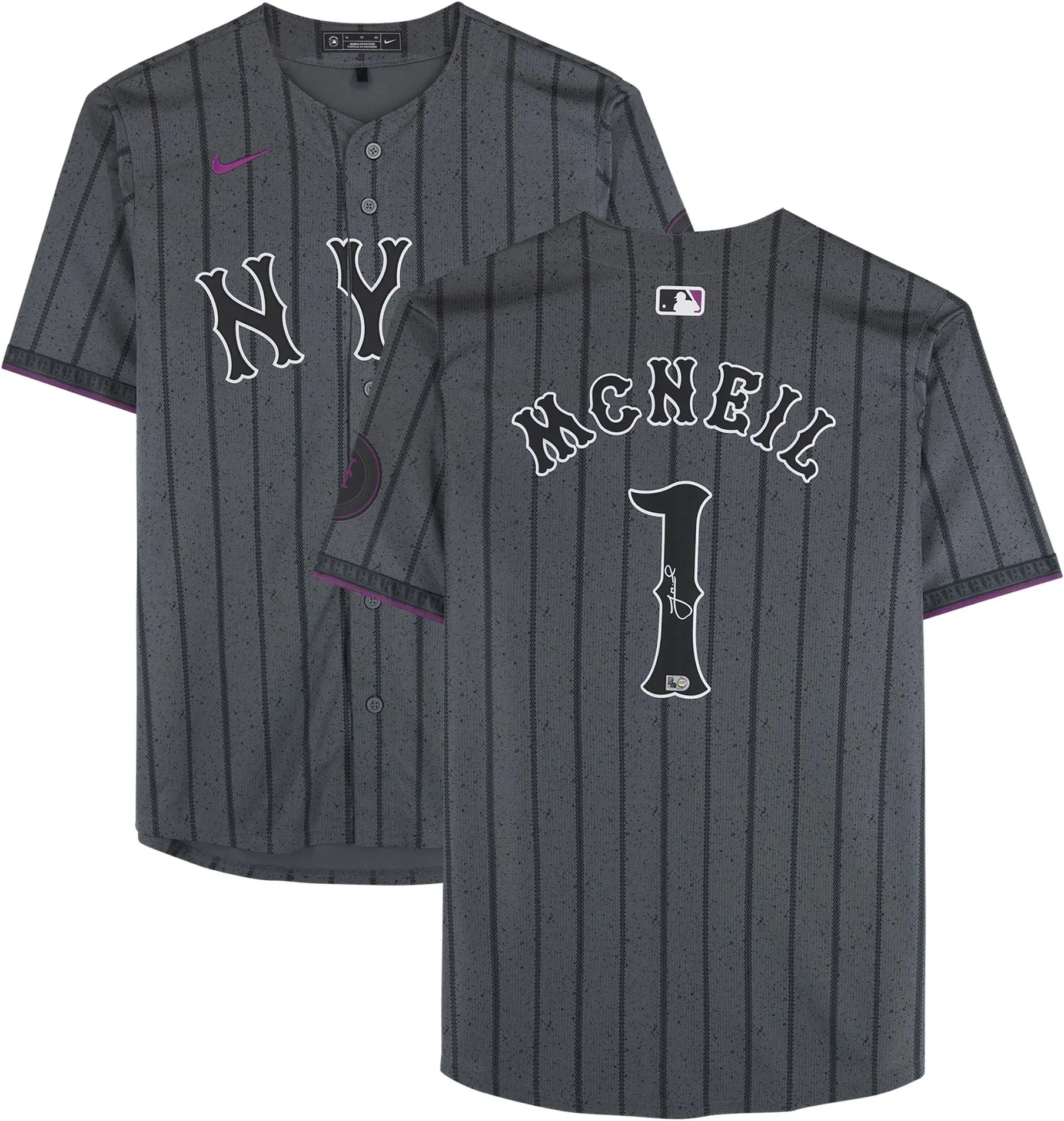 Jeff McNeil New York Autographed Nike 2024 City Connect Limited Jersey - Fanatics Authentic Certified