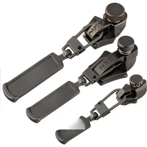 (Black Nickel 3 Pack S,M,L) - Universal Zipper Repair Kit for Jackets, Luggage, Bags - Backpack Zipper Replacement Repair Kit