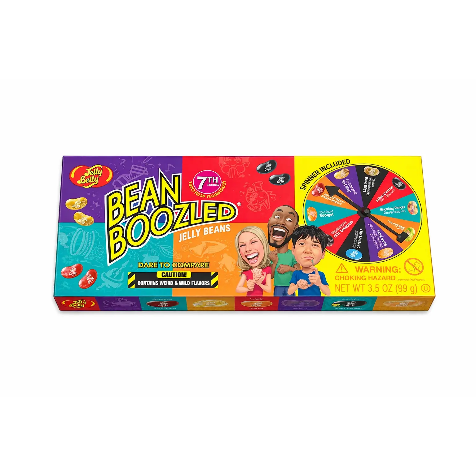 Jelly Belly BeanBoozled 7th Edition Jelly Beans Spinner Box 3.5oz – Weird & Wild Flavor Challenge