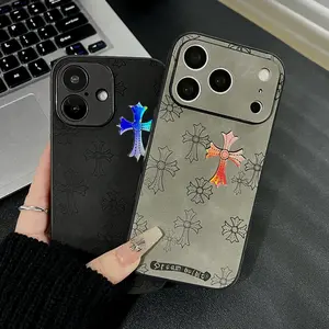 Gradient-colored cross-stitch leather shockproof phonecase, suitable for iPhone 17 16, 15, 14, 13, 12, and 11 ProMax, is a high-end, fashionable phone case suitable forboth men and women.lphone 16 plus case/14 case/15 promax case