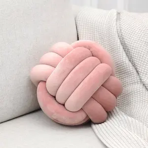 Handmade Round Plush Pillow, Decorative Home Accent Cushion, Soft Fuzzy Ball Pillow, Stylish Living Room Decoration, Soft Cushions