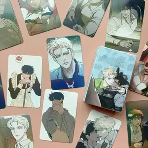 55 Pcs/Set New Korean BL Manhwa Photocard Zhenya,Taekjoo Comic Character HD Laser Lomo Card for Fans Collection Decoration Gift