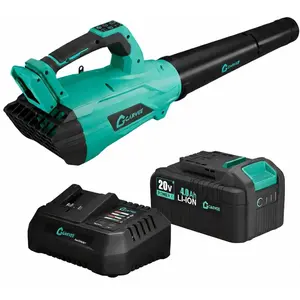 Garvee 20V Brushless Cordless Leaf Blower, 750CFM 250MPH High Power with Turbo Boost, 4.0Ah Lithium Battery Fast Charge in 60 Mins, Lightweight Ergonomic Electric Blower for Lawn Yard Patio Garden Outdoor