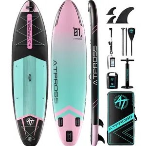 [Father's Day]11'6" x 35" Extra Wide Inflatable Paddle Board with Kayak Seat, 450LBS Capacity Stable SUP for Adults & Beginners, Non-Slip EVA Deck, Complete Accessories Kit & Backpack for Lake, Fishing, Yoga & Family Adventures,ATPROSS