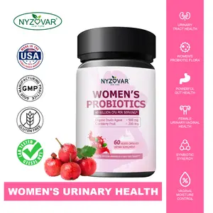 NYZOVAR Vaginal Probiotic – Odor Control, pH Balance, Daily Feminine & Gut Health Support with Cranberry and Prebiotics for Women, Made in USA