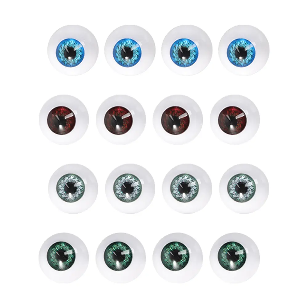16 piece plastic fake doll eye set, 22mm simulated round eyes, suitable for Halloween props, dolls, and DIY handmade projects