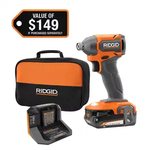 18V Subcompact Brushless Cordless Impact Driver Kit with 2.0 Ah Battery, Charger, and Tool Bag RIDGID
