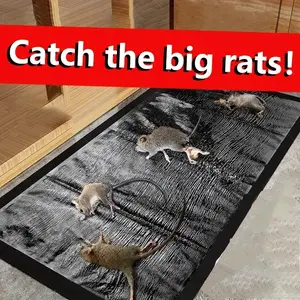 5 Pcs Upgrade Version Ultra Large Invisible Mouse Trap Mat, Super Strong Adhesive Plastic Rat Glue Trap, Easy Capture, Suitable for Warehouse Home Kitchen Outdoor Indoor Use, Pest Control