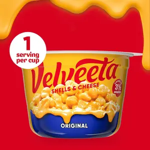 Velveeta Shells and Cheese Mac and Cheese, 8 Cups, for Easy Snacks or Dinner Sides, Original Flavor, 2.39 oz