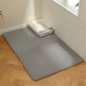Double Layer Honeycomb Cat Litter Mat, Durable & Washable Non-slip Cleaning Solution for Pet Toilet, Litter Box & Kennel, Effortlessly Traps Litter
