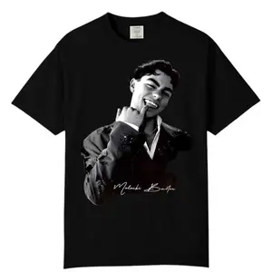 Malachi Barton Shirt, Teen Star Graphic Tee, Celebrity Smile Aesthetic, Y2K Pop Streetwear, Black White Retro Style, Unisex Fan Gift, Soft Cotton Top