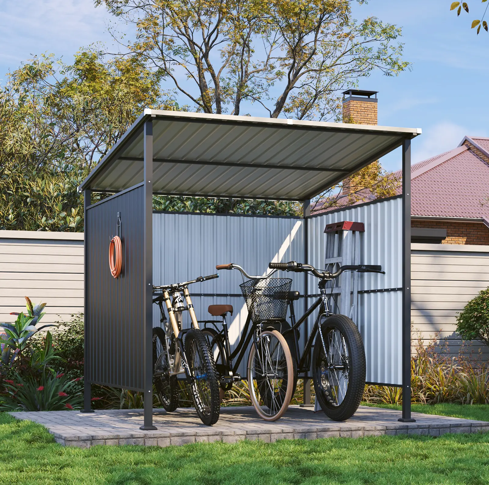 Aoxun 6x6FT Outdoor Shed Grill Shed - Grill Gazebo for BBQ, Outdoor Gazebo for Pets Pergolas and Gazebos Clearance, Metal Awnings for Patio and Decks,campingessentials,outdoorfurnitureset,campinggear