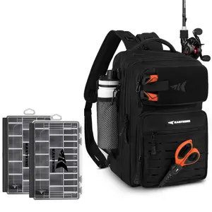 KastKing BlowBak Tactical Fishing Sling Tackle Storage Bag With 2 Hyperseal Tackle Boxes- Lightweight Sling Fishing Backpack - Sling Tool Bag for Fishing Hiking Hunting Camping