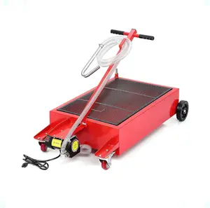 【Restock Sale】GARVEE 20 Gallon Electric Oil Drain Pan with 110V Pump & 8 Ft Hose, Low Profile & T Folding Handle Oil Drain Cart for Truck Cars SUVs