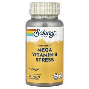 Solaray Timed Release, Mega Vitamin-B Stress, 60 VegCaps