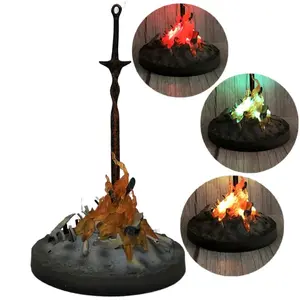 Dark Souls LED ILLUMINATION Bonfire LIT Light-up Statue Collectible Action Figure