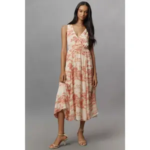 Anthropologie Reformation Farah Sleeveless V-Neck Midi Dress $248 10 Ivory