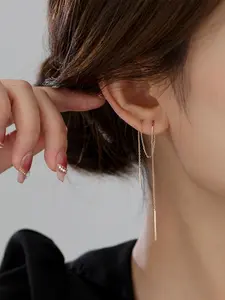 Simple Chain Tassel Design Dangle Earrings Set (2pcs), Sweet Fashion Jewelry for Women, Casual Jewelry for Party, Daily Clothing Decor, Trendy All-match & Exquisite Jewelry for Birthday Gift