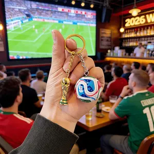 2-Piece Keychain Set Gift for Her/him, 2026 World Cup Keychains & Fans' Accessories, Exclusive Fan Support Decorations, Key Fob