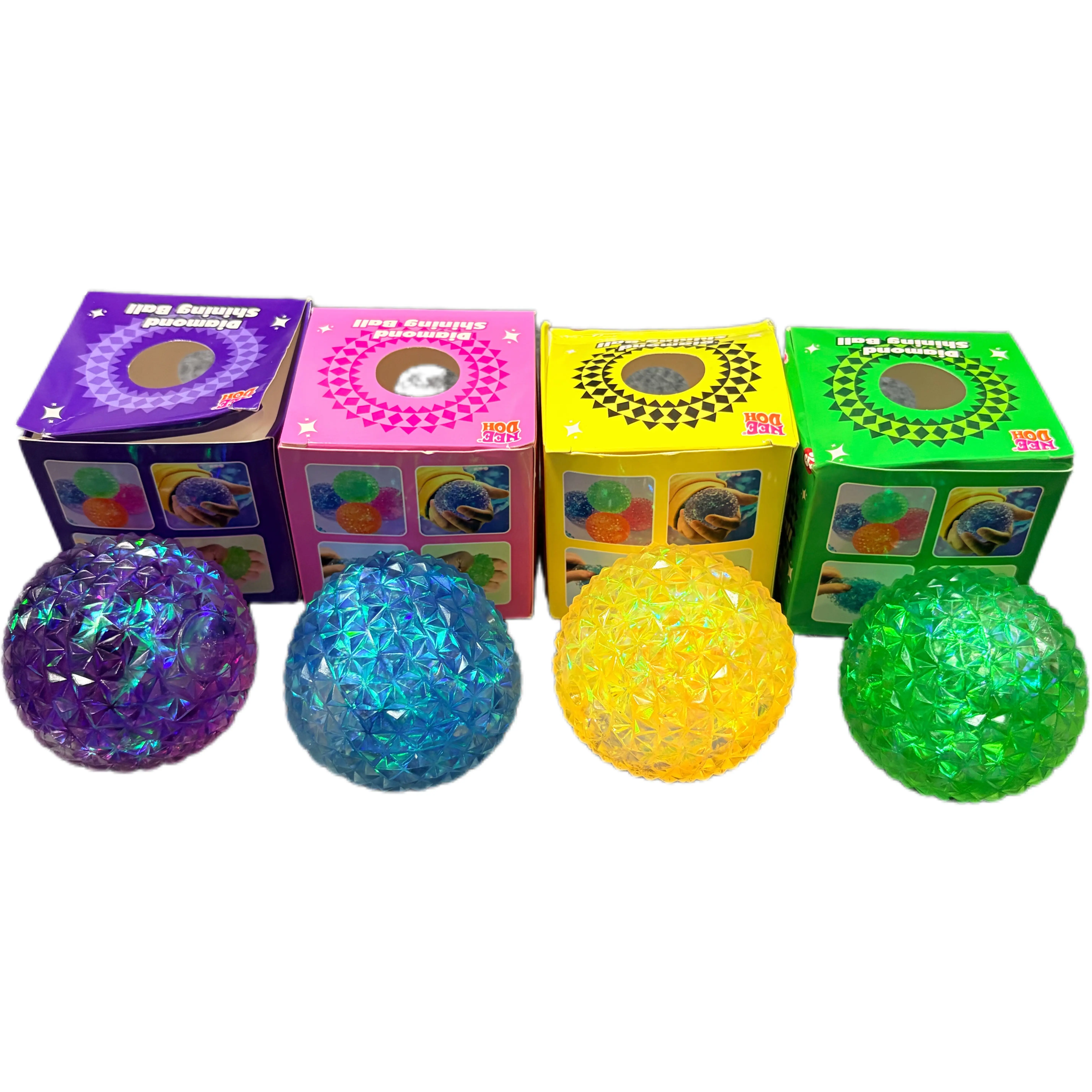 Premium Diamond Stress Ball, Odor-Free Slow Rise Cool Sensory Squishy Nice Squeeze Fidget Cute Toy - Easy to Clean - Durable - Gift-Ready - Children Safety Certificate & ASTM Certified 3+