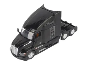 Kenworth T680 76in High Roof Sleeper Cab Tandem Tractor - Black (Transport Series) Diecast 1:50 Scale Model - Diecast Masters 71131