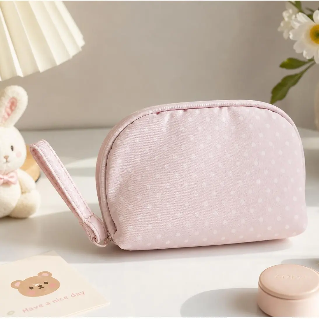Portable Shell-Shaped Polka Dot Makeup Storage Bag, Small Travel Toiletry Bag, High-End Waterproof, Suitable For Storing Lipstick And Camera, A  For Bridesmaids travel jewelry bag bachelorette gift