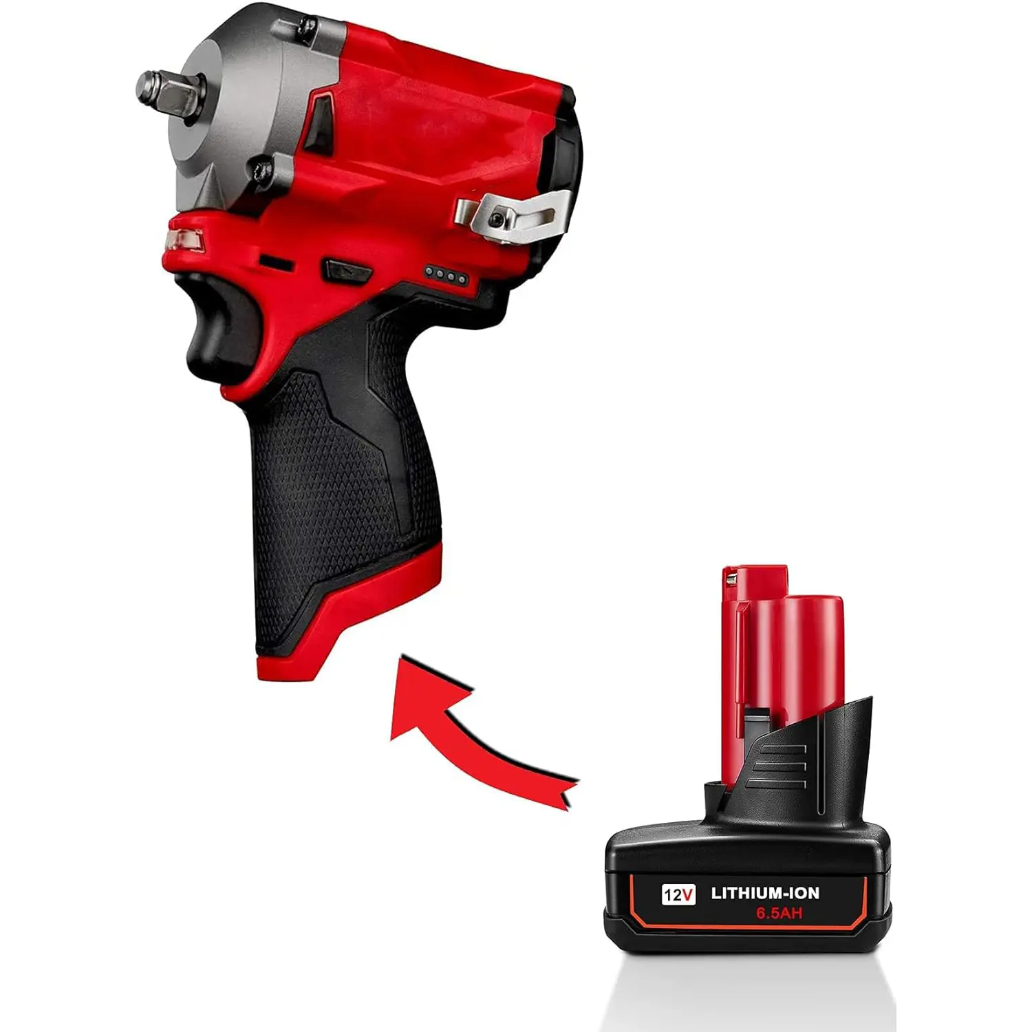 2pcs Replacement for Milwaukee  6500mAh 12V Cordless Tools, compatible with for 48-11-2410 48-11-2420 48-11-2411 48-11-2402 12V Lithium-ion Batteries, Cordless Tool Battery, Lithium Rechargeable Battery