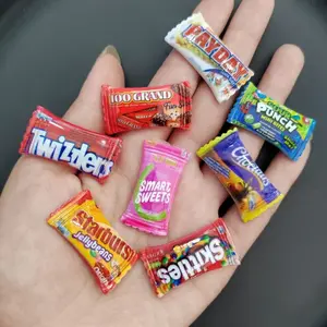 Simulation Candy Chocolate Chip DIY Cream Glue Hair Clip Phone Case Accessory Resin Material, Creative Craft Supplies, Candy Charms