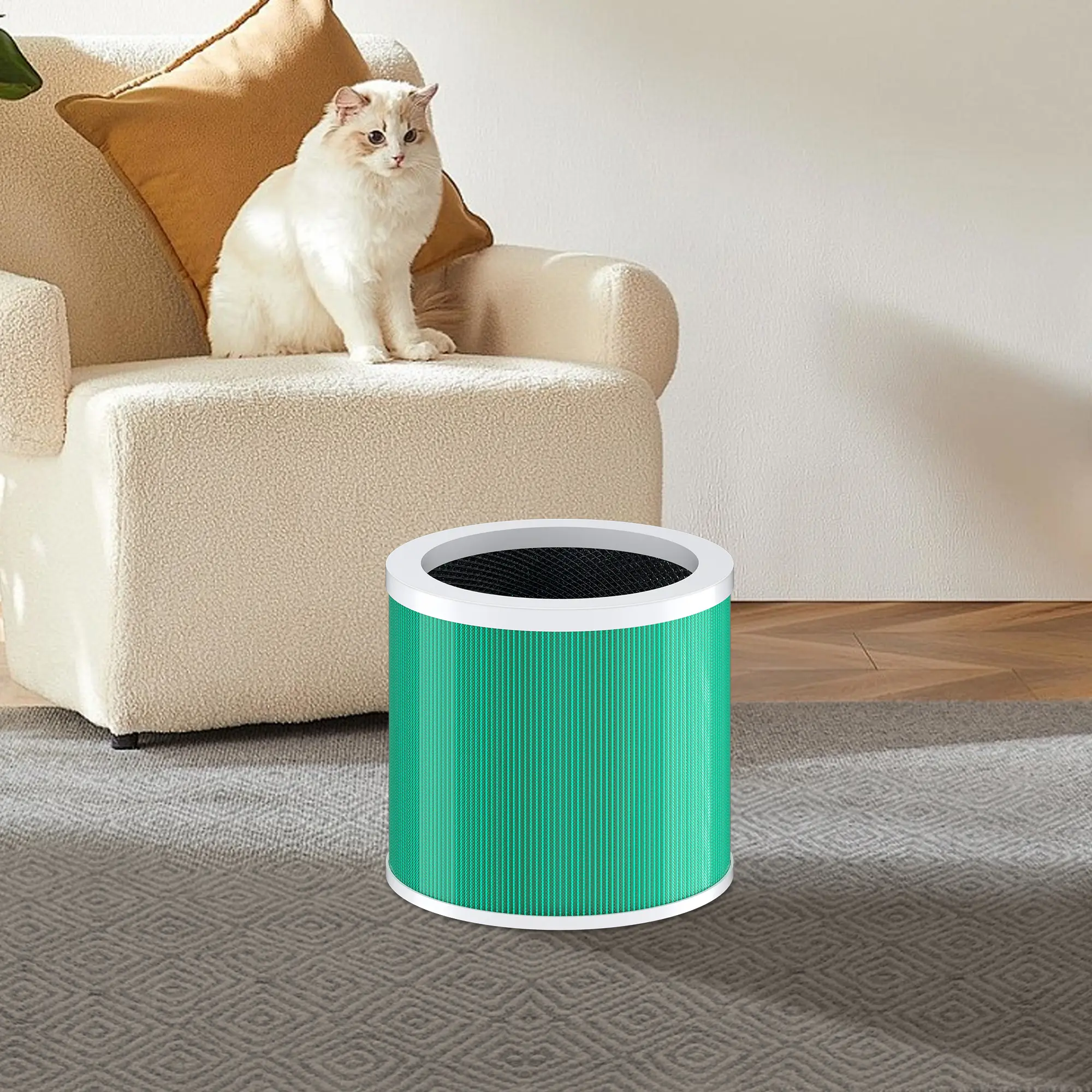 MORENTO 1800 Genuine Air Purifier Replacement Filter, 3-in-1 Filtration System, High-Efficiency Activated Carbon, True HEPA Filters (Portable Compatible)