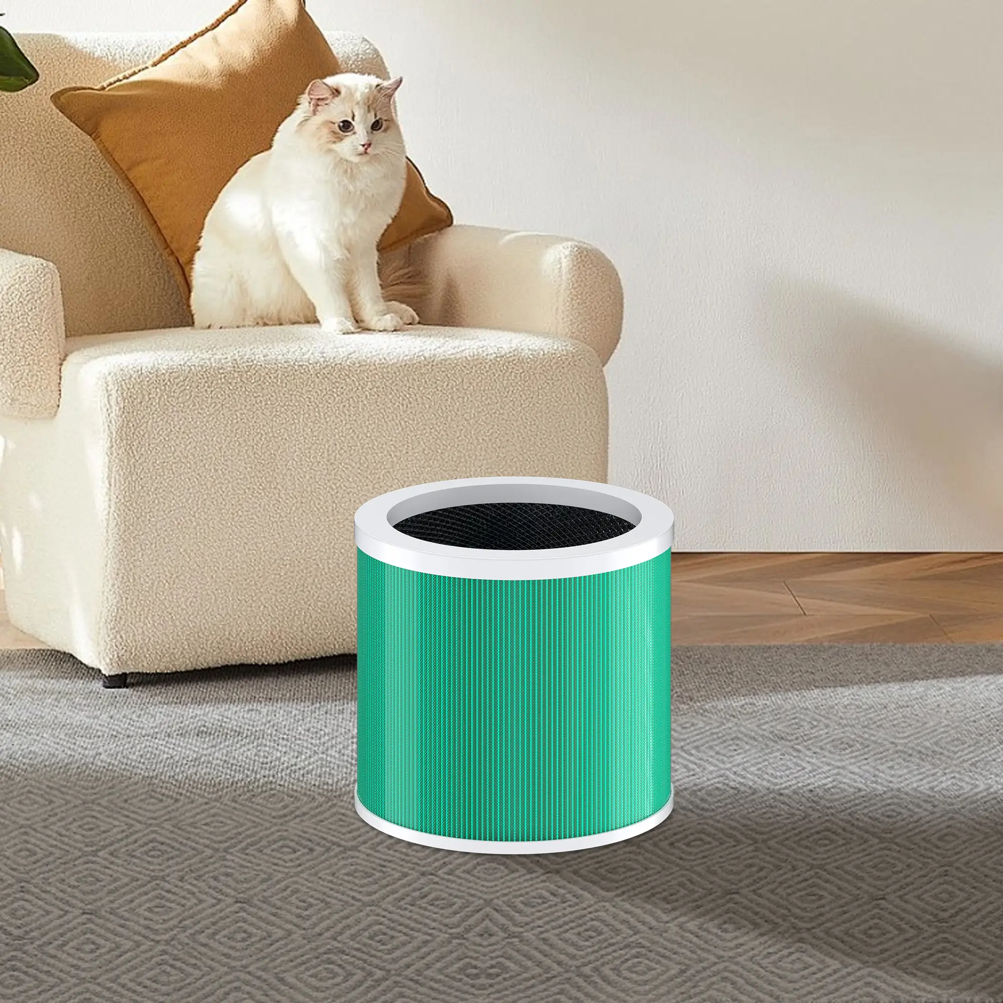 MORENTO 1800 Genuine Air Purifier Replacement Filter,3-in-1 Filtration, High-Efficiency Activated Carbon, True HEPA Filter Portable HEPA