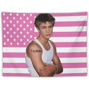Flag Tapestry Chad Michael Star Flag Idol Music Fun Background Party Murray Decoration Bright Suitable For College Dormitory Bedroom Outdoor Art Chad Michael Star Murray Birthday Gift