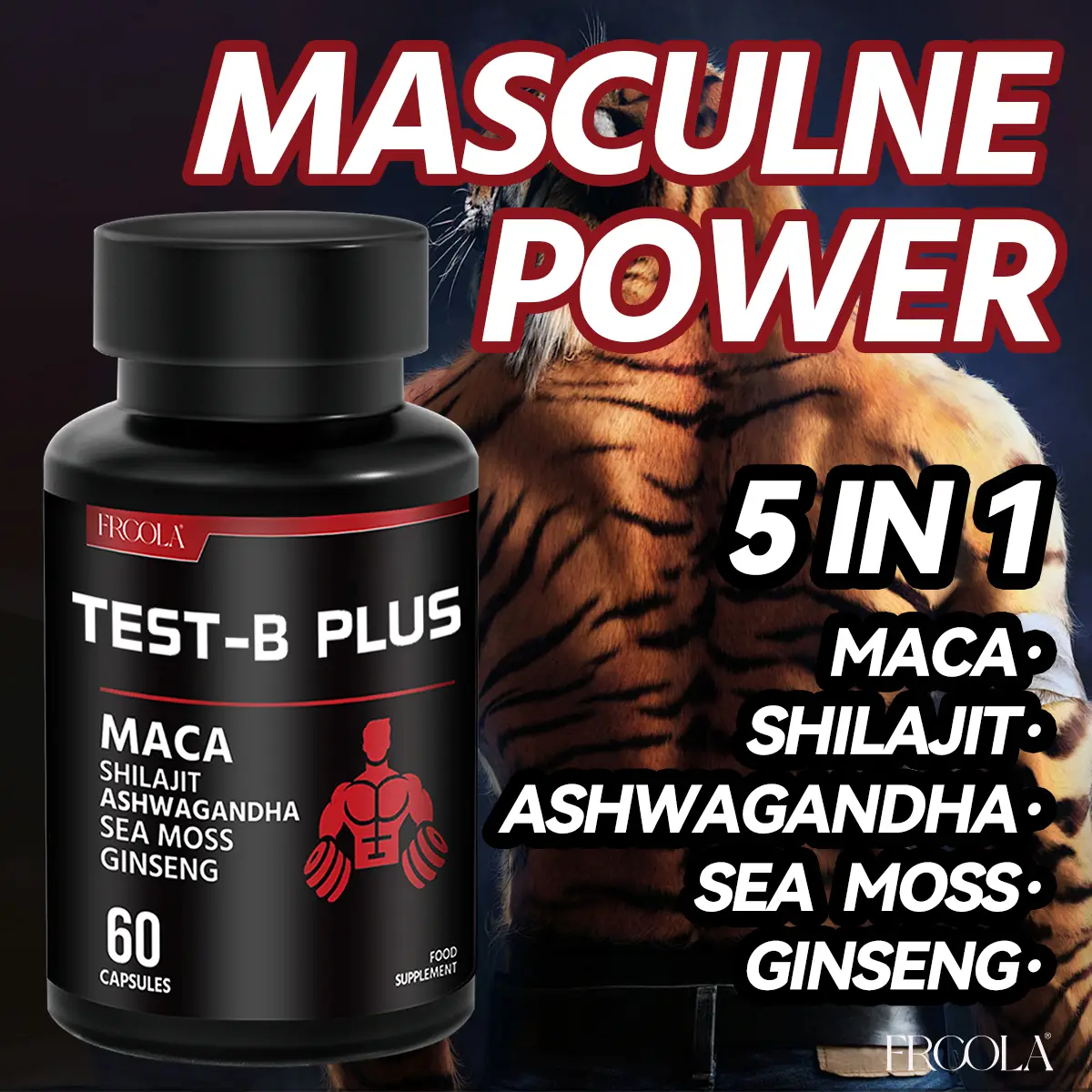 Organic Black Maca Capsule Supplements