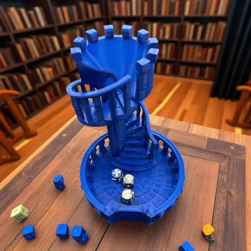 Dice Tower for Gaming Enthusiasts - Spiral Design with Catching Tray for Fun and Engagement