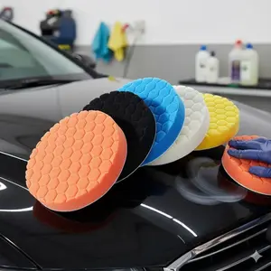Professional Car Polishing Pad Kit: 5-Piece Set for 3-7 Inch Buffers, Waxing & Buffing Pads, Paint Correction & Detailing Tools, Durable for Scratch Removal, Waxing, Auto Body Care