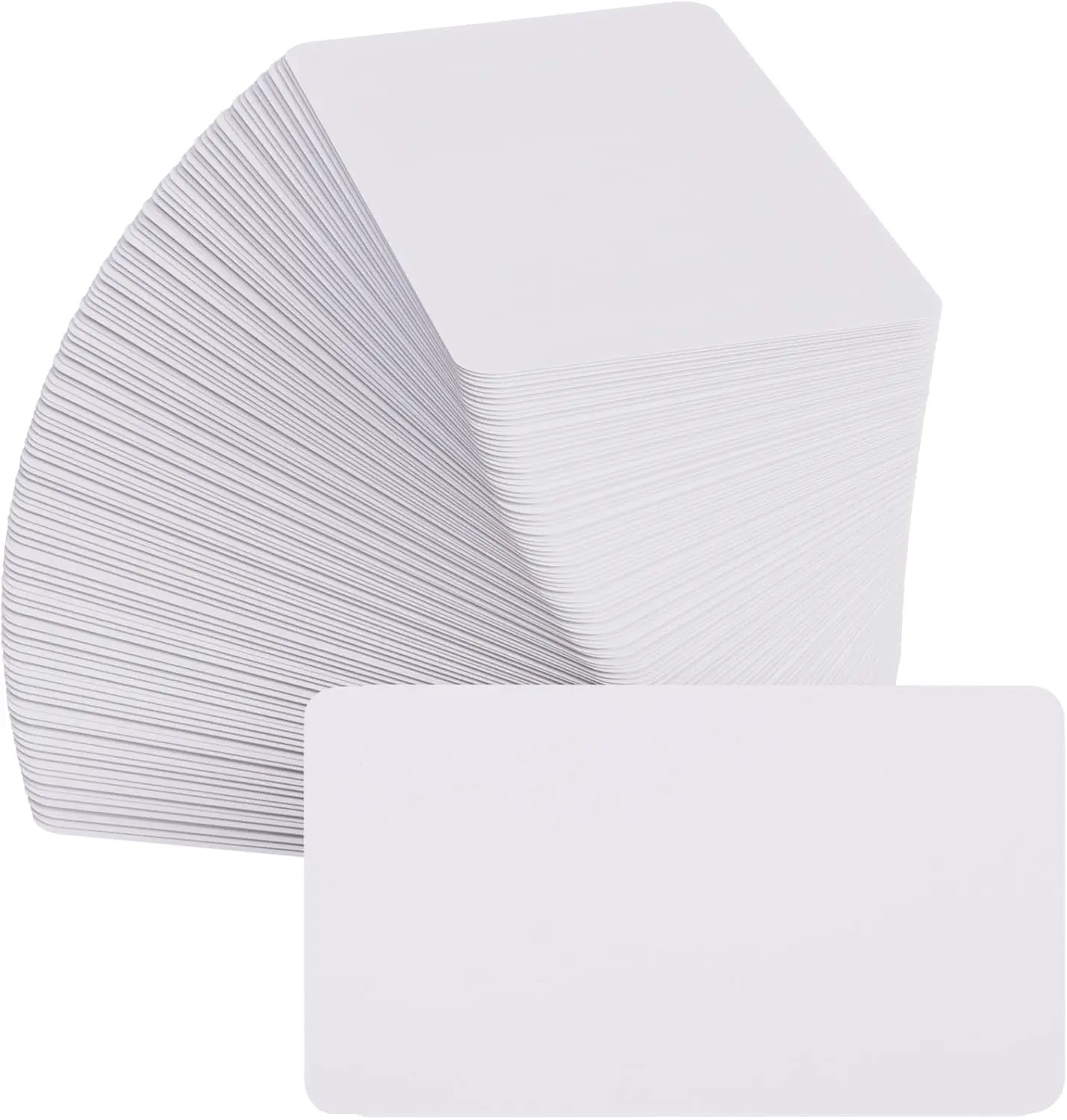 MaxGear 3.5 x 2 Blank Business Cards 100Pcs | 200 GSM White Cardstock, Kraft Paper Note Card, Thank You Cards, Small DIY Message Card for Business