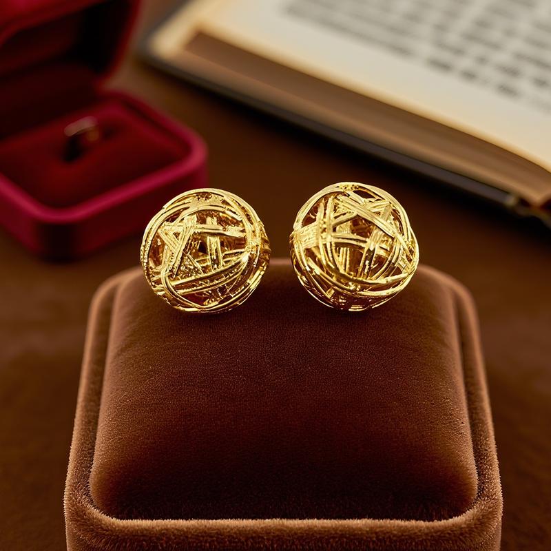 Orb de UGood Earrings, Brass Orb Shaped earrings Amplifying Aura and Fashion Chic for Business and Working Occasions