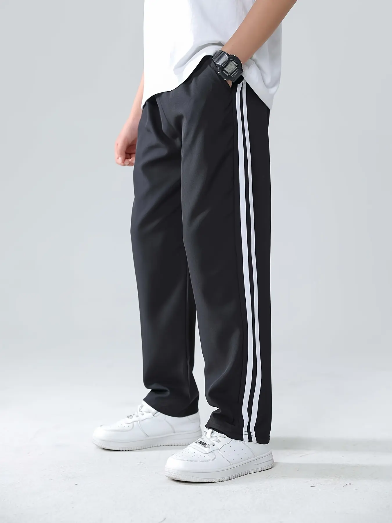 Boys' Casual Elastic Waist Comfortable Activity Track Pants, Breathable Running Sports Leisure Pants with Pockets, Spring Summer Outdoor Clothes, Athletic Wear, Sports Clothing