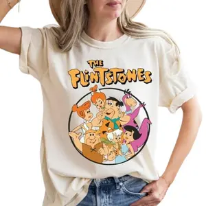 The Flintstones Graphic Tee, Fred Flintstone Shirt, Vintage Nostalgia Cartoon T-Shirt, Classic 90s Cartoon Graphic Tee