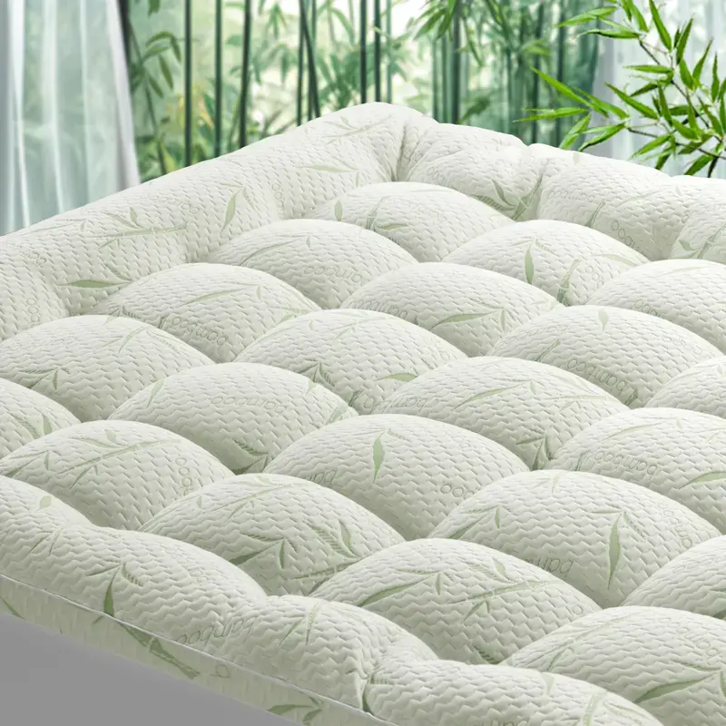 Raybee 1200GSM Mattress Topper - Extra Thick Soft Mattress Protector, Cooling Down Alternative Fill, Bamboo Top Mattress Pad Cover with 8-21" Deep Pocket, Machine Washable, Breathable & Comfortable,summerwins