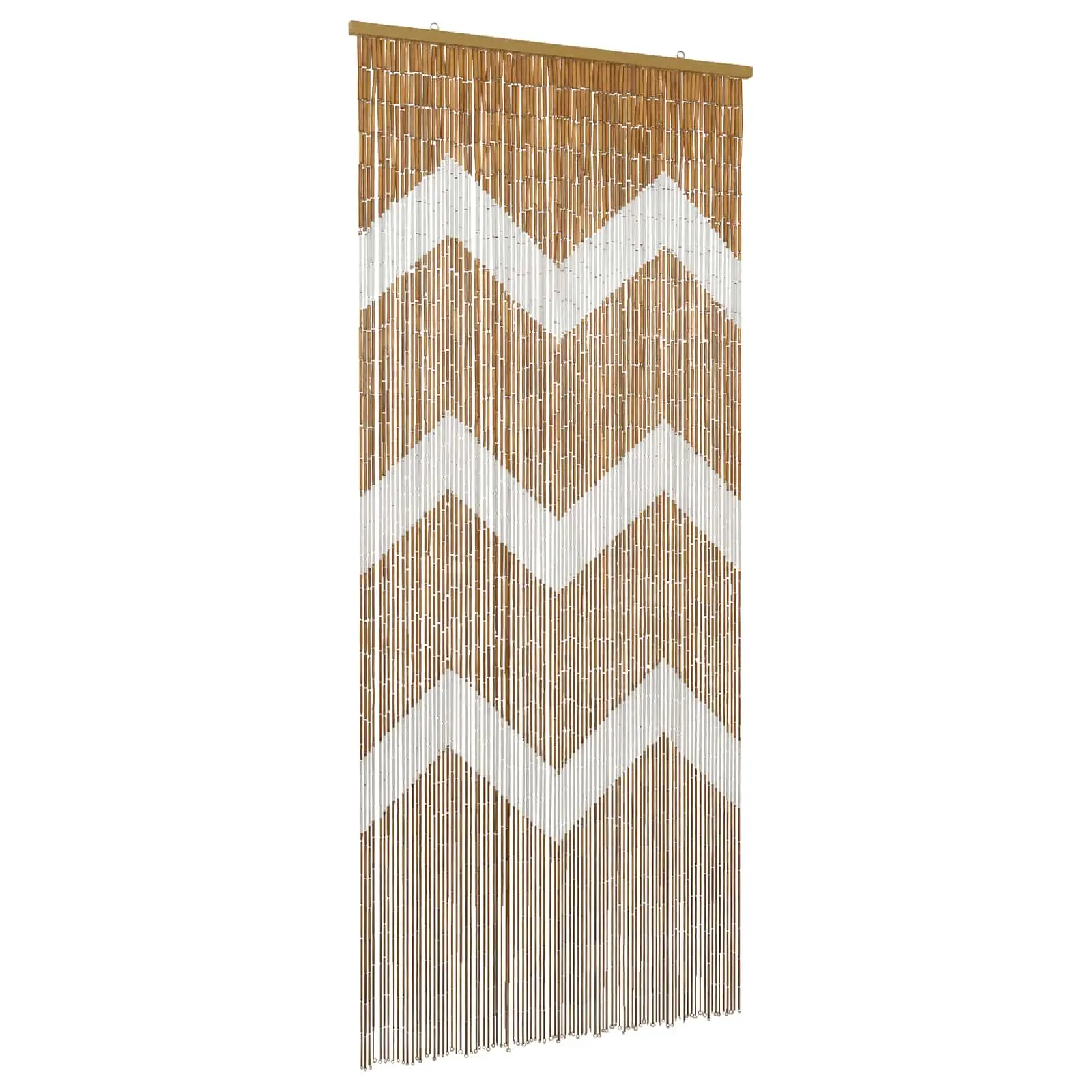 vidaXL Insect Door Curtain Multicolor 78.74 x 35.43 in Bamboo, Bamboo Curtain, Fun Indoor Divider, Beige Room Shade, Chic Window Cover, Stylish Patio Screen 42030043
