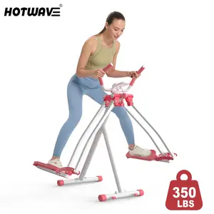 Live HOTWAVE Home SpaceWalker Aerobic Stepper - Foldable Lightweight Portable Cardio Equipment for Men & Women - Safe Joint Exercise for Buttocks Legs & Abdomen - Carbon Steel & Rubber Pads