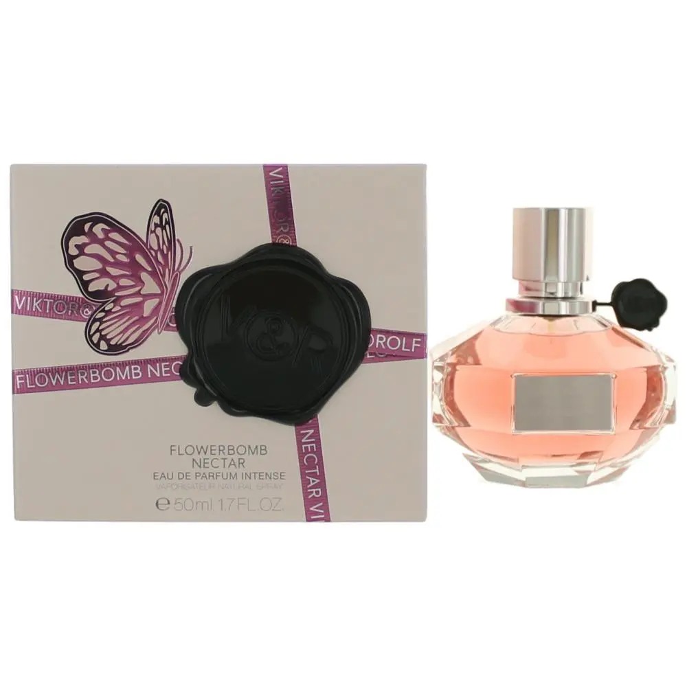 Viktor & Rolf Flowerbomb Nectar Women's Bold Floral EDP - 1.7 fl oz Eau De Parfum Intense Spray with Butterfly Seal
