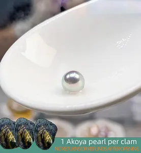 【Will】Akoya (Seawater Pearl 5-6mm 1 Akoya pearl per clam) Slight Baroque pearl｜Live Opening Non-Refundable NO RETURNS OR REFUNDS AFTER